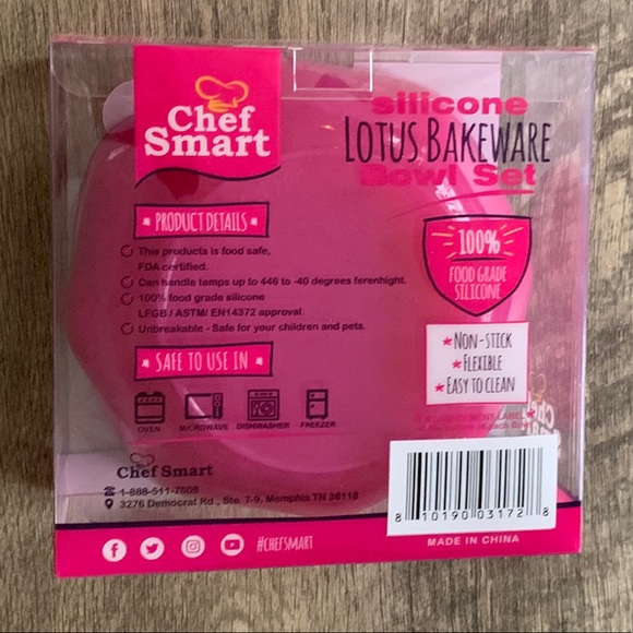 🌺 Chef Smart Silicone Lotus Bakeware Bowl Set 💝 - Picture 5 of 5